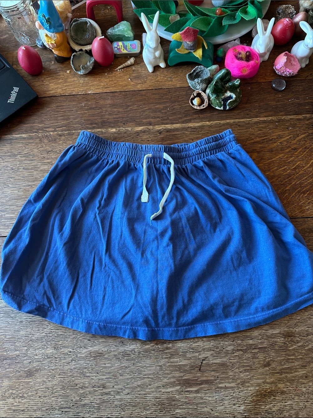 Hanna Andersson Blue Drawstring Cotton Skort